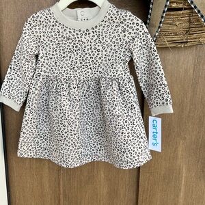 Carter's Cream Leopard Print Kids Dress